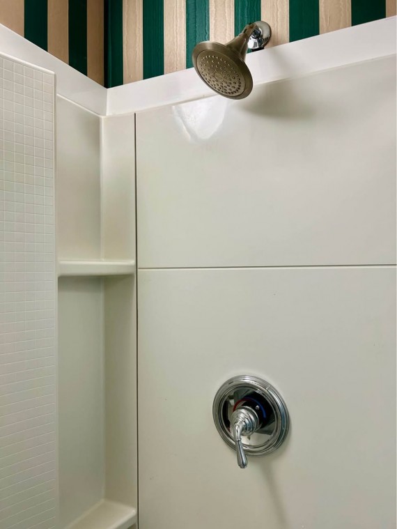 A Brand New Master Bathroom Shower & Shower Fixtures